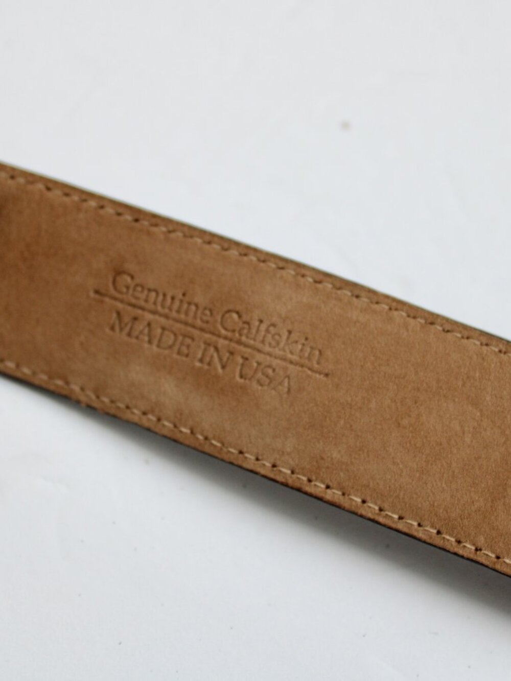 Ostrich Leather Brown Women's Waist Belt Silver Buckle Western Size Medium - Picture 6 of 6